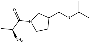 (S)-2-AMino-1-{3-[(isopropyl-Methyl-aMino)-Methyl]-pyrrolidin-1-yl}-propan-1-one Struktur