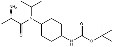 {4-[((S)-2-AMino-propionyl)-isopropyl-aMino]-cyclohexyl}-carbaMic acid tert-butyl ester Struktur