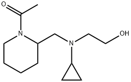 1-(2-{[Cyclopropyl-(2-hydroxy-ethyl)-aMino]-Methyl}-piperidin-1-yl)-ethanone Struktur