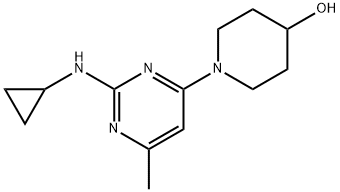 1-(2-CyclopropylaMino-6-Methyl-pyriMidin-4-yl)-piperidin-4-ol Struktur