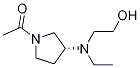 1-{(R)-3-[Ethyl-(2-hydroxy-ethyl)-aMino]-pyrrolidin-1-yl}-ethanone Struktur