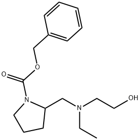 2-{[Ethyl-(2-hydroxy-ethyl)-aMino]-Methyl}-pyrrolidine-1-carboxylic acid benzyl ester Struktur