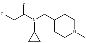 2-Chloro-N-cyclopropyl-N-(1-Methyl-piperidin-4-ylMethyl)-acetaMide Struktur