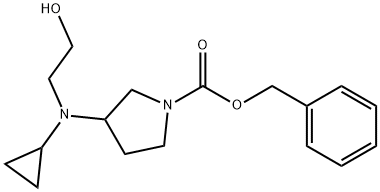 3-[Cyclopropyl-(2-hydroxy-ethyl)-aMino]-pyrrolidine-1-carboxylic acid benzyl ester Struktur