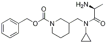 3-{[((S)-2-AMino-propionyl)-cyclopropyl-aMino]-Methyl}-piperidine-1-carboxylic acid benzyl ester Struktur