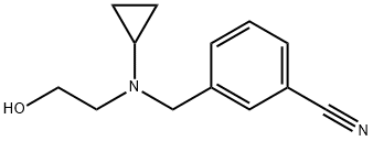 3-{[Cyclopropyl-(2-hydroxy-ethyl)-aMino]-Methyl}-benzonitrile Struktur