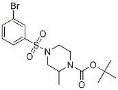 4-(3-BroMo-benzenesulfonyl)-2-Methyl-piperazine-1-carboxylic acid tert-butyl ester Struktur