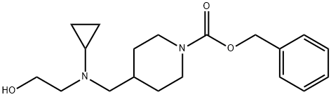 4-{[Cyclopropyl-(2-hydroxy-ethyl)-aMino]-Methyl}-piperidine-1-carboxylic acid benzyl ester Struktur