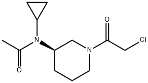 N-[(R)-1-(2-Chloro-acetyl)-piperidin-3-yl]-N-cyclopropyl-acetaMide Struktur