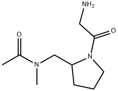 N-[1-(2-AMino-acetyl)-pyrrolidin-2-ylMethyl]-N-Methyl-acetaMide Struktur