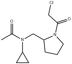 N-[1-(2-Chloro-acetyl)-pyrrolidin-2-ylMethyl]-N-cyclopropyl-acetaMide Struktur