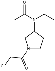 N-[1-(2-Chloro-acetyl)-pyrrolidin-3-yl]-N-ethyl-acetaMide Struktur