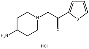 2-(4-Amino-piperidin-1-yl)-1-thiophen-2-yl-ethanone hydrochloride Struktur