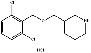 3-(2,6-Dichloro-benzyloxymethyl)-piperidine hydrochloride Struktur