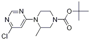 4-(6-Chloro-pyrimidin-4-yl)-3-methyl-piperazine-1-carboxylic acid tert-butyl ester Struktur