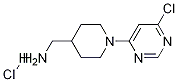 [1-(6-Chloro-pyrimidin-4-yl)-piperidin-4-yl]-methyl-amine hydrochloride Struktur