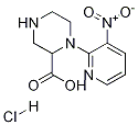 1-(3-Nitro-pyridin-2-yl)-piperazine-2-carboxylic acid  hydrochloride Struktur