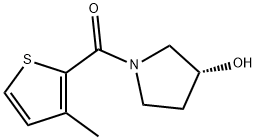 ((R)-3-Hydroxy-pyrrolidin-1-yl)-(3-methyl-thiophen-2-yl)-methanone Struktur