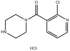 (2-Chloro-pyridin-3-yl)-piperazin-1-yl-Methanone hydrochloride Struktur