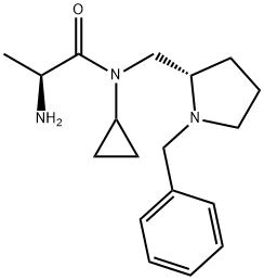 (S)-2-AMino-N-((S)-1-benzyl-pyrrolidin-2-ylMethyl)-N-cyclopropyl-propionaMide Struktur