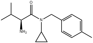 (S)-2-AMino-N-cyclopropyl-3-Methyl-N-(4-Methyl-benzyl)-butyraMide Struktur