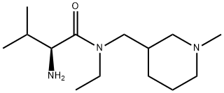 (S)-2-AMino-N-ethyl-3-Methyl-N-(1-Methyl-piperidin-3-ylMethyl)-butyraMide Struktur