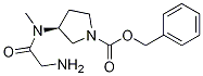 (S)-3-[(2-AMino-acetyl)-Methyl-aMino]-pyrrolidine-1-carboxylic acid benzyl ester Struktur