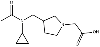 {3-[(Acetyl-cyclopropyl-aMino)-Methyl]-pyrrolidin-1-yl}-acetic acid Struktur