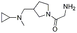 2-AMino-1-{3-[(cyclopropyl-Methyl-aMino)-Methyl]-pyrrolidin-1-yl}-ethanone Struktur