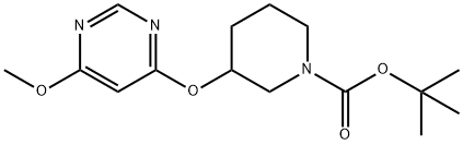 3-(6-Methoxy-pyriMidin-4-yloxy)-piperidine-1-carboxylic acid tert-butyl ester Struktur