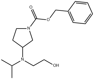 3-[(2-Hydroxy-ethyl)-isopropyl-aMino]-pyrrolidine-1-carboxylic acid benzyl ester Struktur