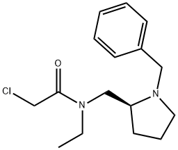 N-((S)-1-Benzyl-pyrrolidin-2-ylMethyl)-2-chloro-N-ethyl-acetaMide Struktur