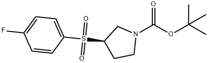 (R)-3-(4-Fluoro-benzenesulfonyl)-pyrrolidine-1-carboxylic acid tert-butyl ester Struktur