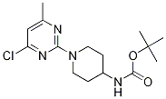 [1-(4-Chloro-6-methyl-pyrimidin-2-yl)-piperidin-4-yl]-carbamic acid tert-butyl ester Struktur