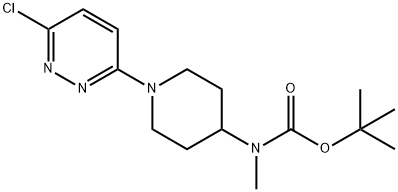 [1-(6-Chloro-pyridazin-3-yl)-piperidin-4-yl]-methyl-carbamic acid tert-butyl ester Struktur