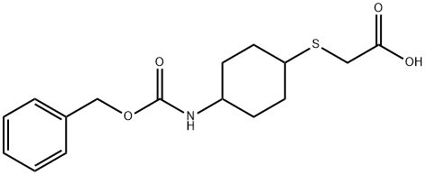 (4-BenzyloxycarbonylaMino-cyclohexylsulfanyl)-acetic acid Struktur