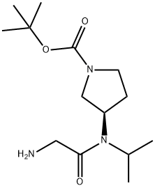 (R)-3-[(2-AMino-acetyl)-isopropyl-aMino]-pyrrolidine-1-carboxylic acid tert-butyl ester Struktur