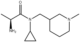 (S)-2-AMino-N-cyclopropyl-N-(1-Methyl-piperidin-3-ylMethyl)-propionaMide Struktur