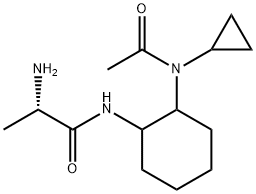 (S)-N-[2-(Acetyl-cyclopropyl-aMino)-cyclohexyl]-2-aMino-propionaMide Struktur