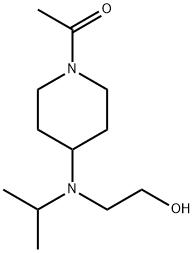 1-{4-[(2-Hydroxy-ethyl)-isopropyl-aMino]-piperidin-1-yl}-ethanone Struktur