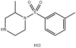 2-Methyl-1-(toluene-3-sulfonyl)-piperazine hydrochloride Struktur