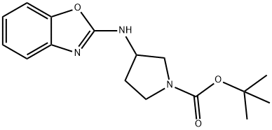 3-(Benzooxazol-2-ylaMino)-pyrrolidine-1-carboxylic acid tert-butyl ester Struktur