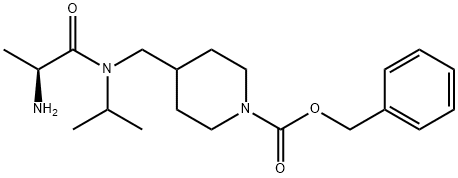 4-{[((S)-2-AMino-propionyl)-isopropyl-aMino]-Methyl}-piperidine-1-carboxylic acid benzyl ester Struktur