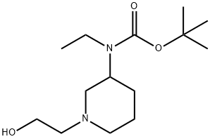 Ethyl-[1-(2-hydroxy-ethyl)-piperidin-3-yl]-carbaMic acid tert-butyl ester Struktur