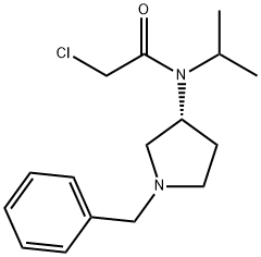 N-((R)-1-Benzyl-pyrrolidin-3-yl)-2-chloro-N-isopropyl-acetaMide Struktur