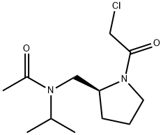 N-[(S)-1-(2-Chloro-acetyl)-pyrrolidin-2-ylMethyl]-N-isopropyl-acetaMide Struktur