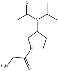 N-[1-(2-AMino-acetyl)-pyrrolidin-3-yl]-N-isopropyl-acetaMide Struktur