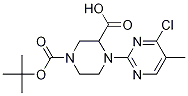 4-(4-Chloro-5-methyl-pyrimidin-2-yl)-piperazine-1,3-dicarboxylic acid 1-tert-butyl ester Struktur