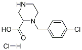 1-(4-Chloro-benzyl)-piperazine-2-carboxylic acid hydrochloride Struktur