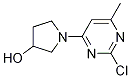 1-(2-Chloro-6-methyl-pyrimidin-4-yl)-pyrrolidin-3-ol Struktur